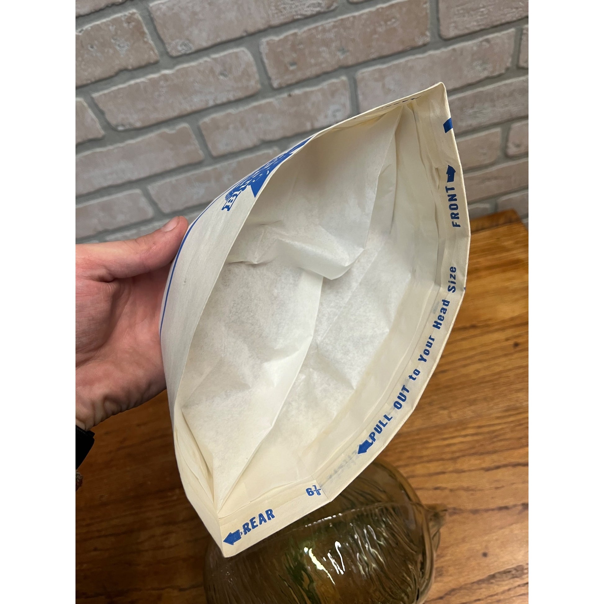 Original Pabst Blue Ribbon Beer Soda Jerk Style Paper Hat Brewery Employee