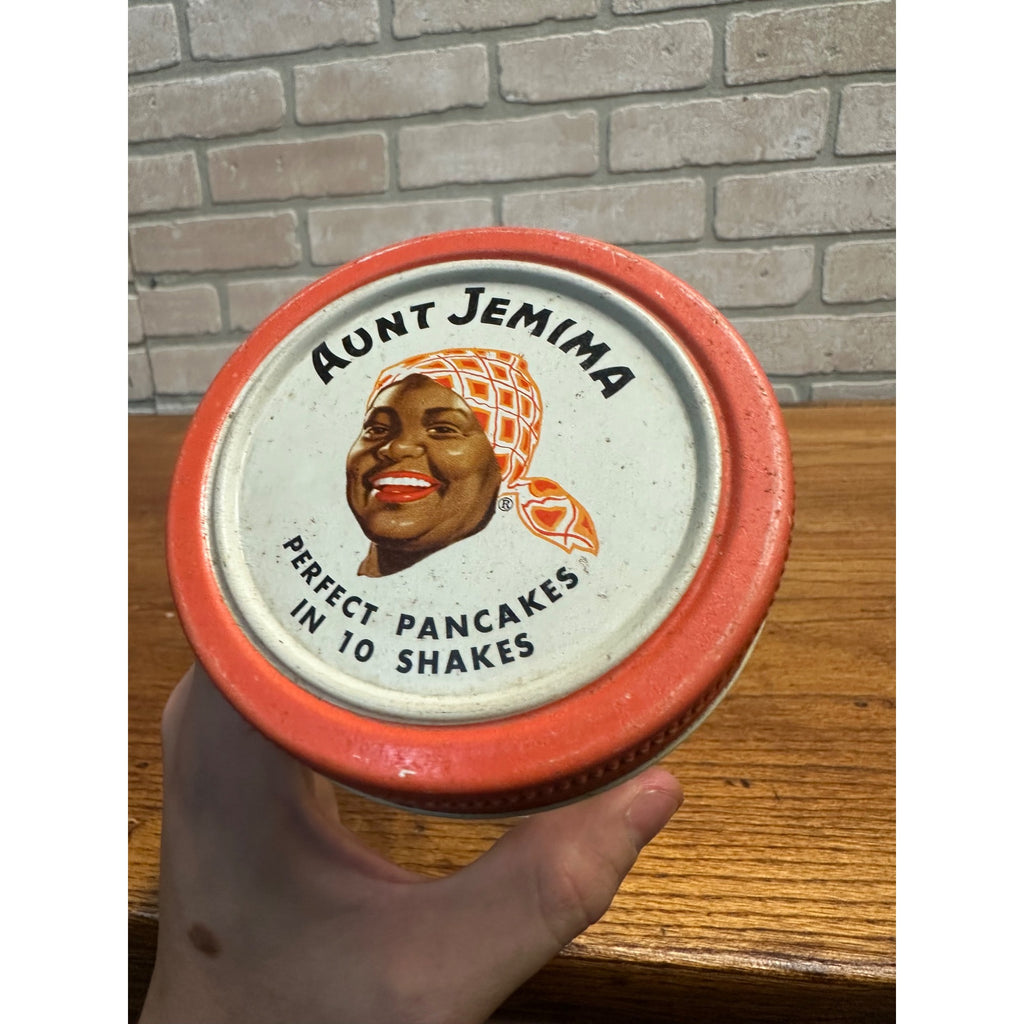 RARE Vintage Aunt Jemima Pancake Shaker Jar Lid Black Americana