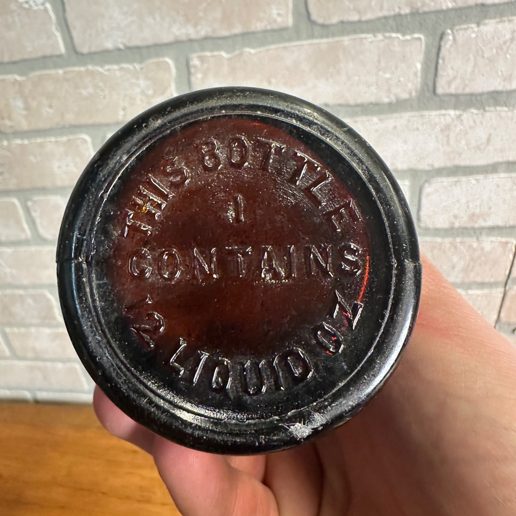 Pre-Pro Vintage Milwaukee Brewery Beer Bottle Amber Embossed Wisconsin WI