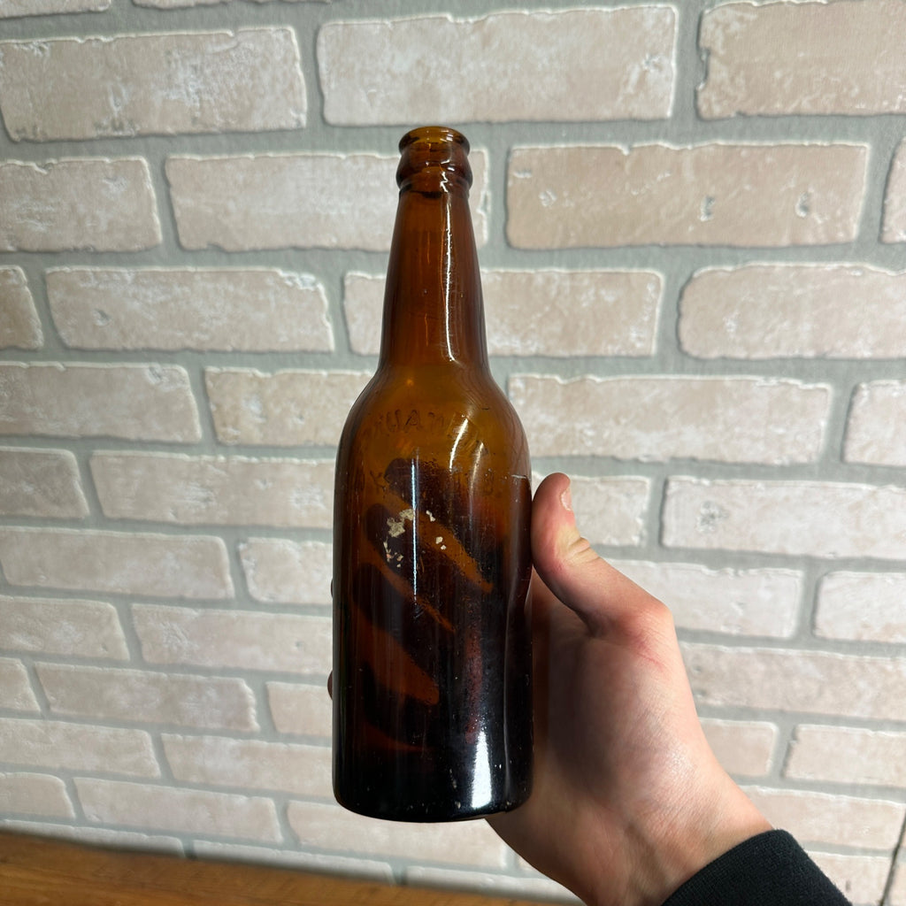 Pre-Pro Vintage Milwaukee Brewery Beer Bottle Amber Embossed Wisconsin WI