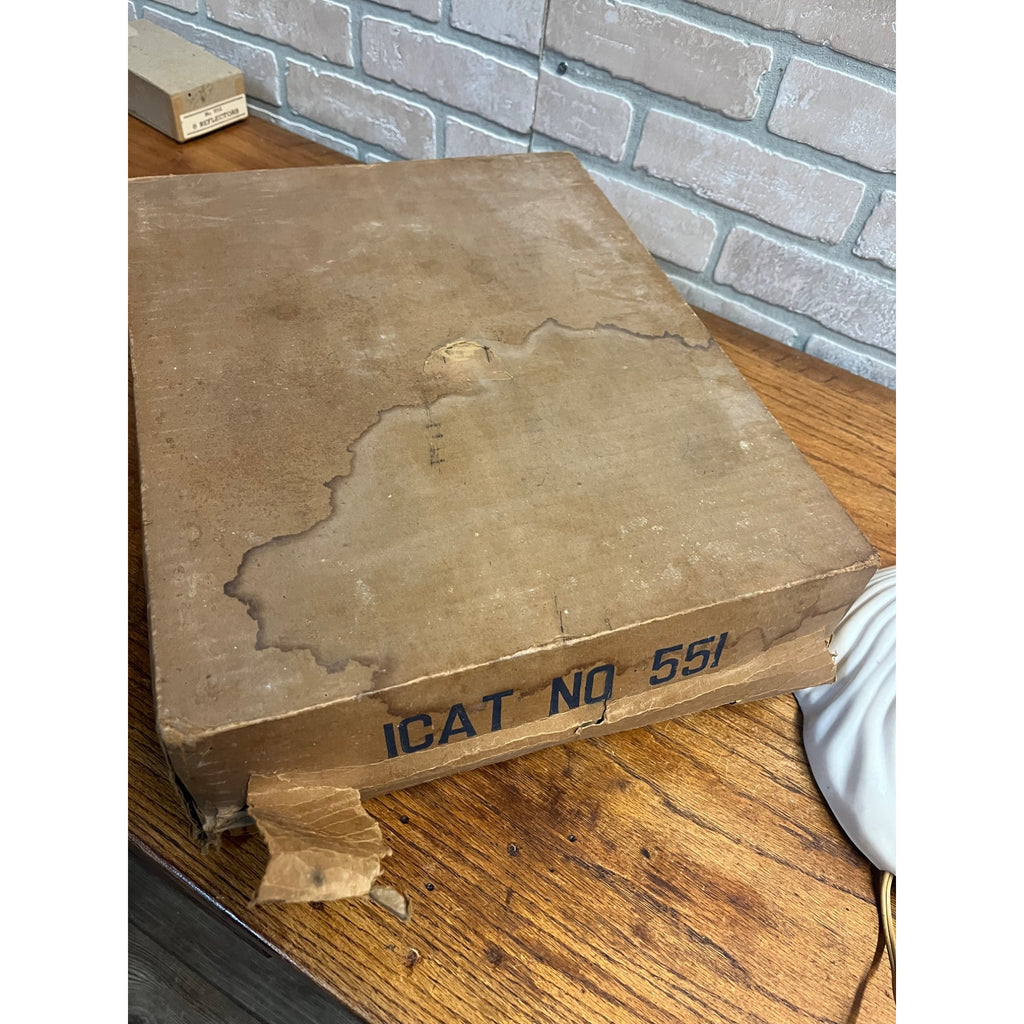 Vintage NOMA Light Up Santa Claus Face Head Christmas Plastic w/ BOX - AS-IS