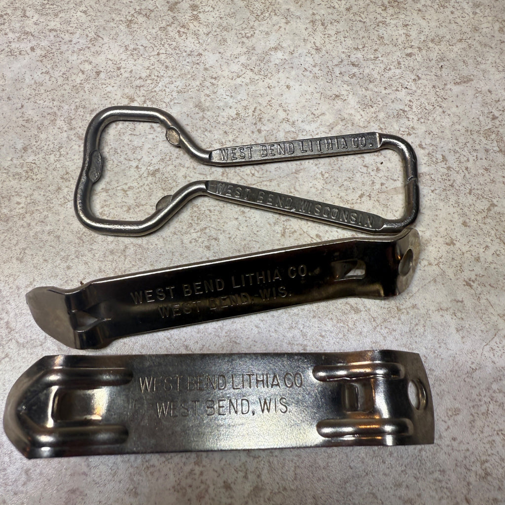 West Bend Lithia Co Church Key Can beer Bottle Openers Lot Wis Beer