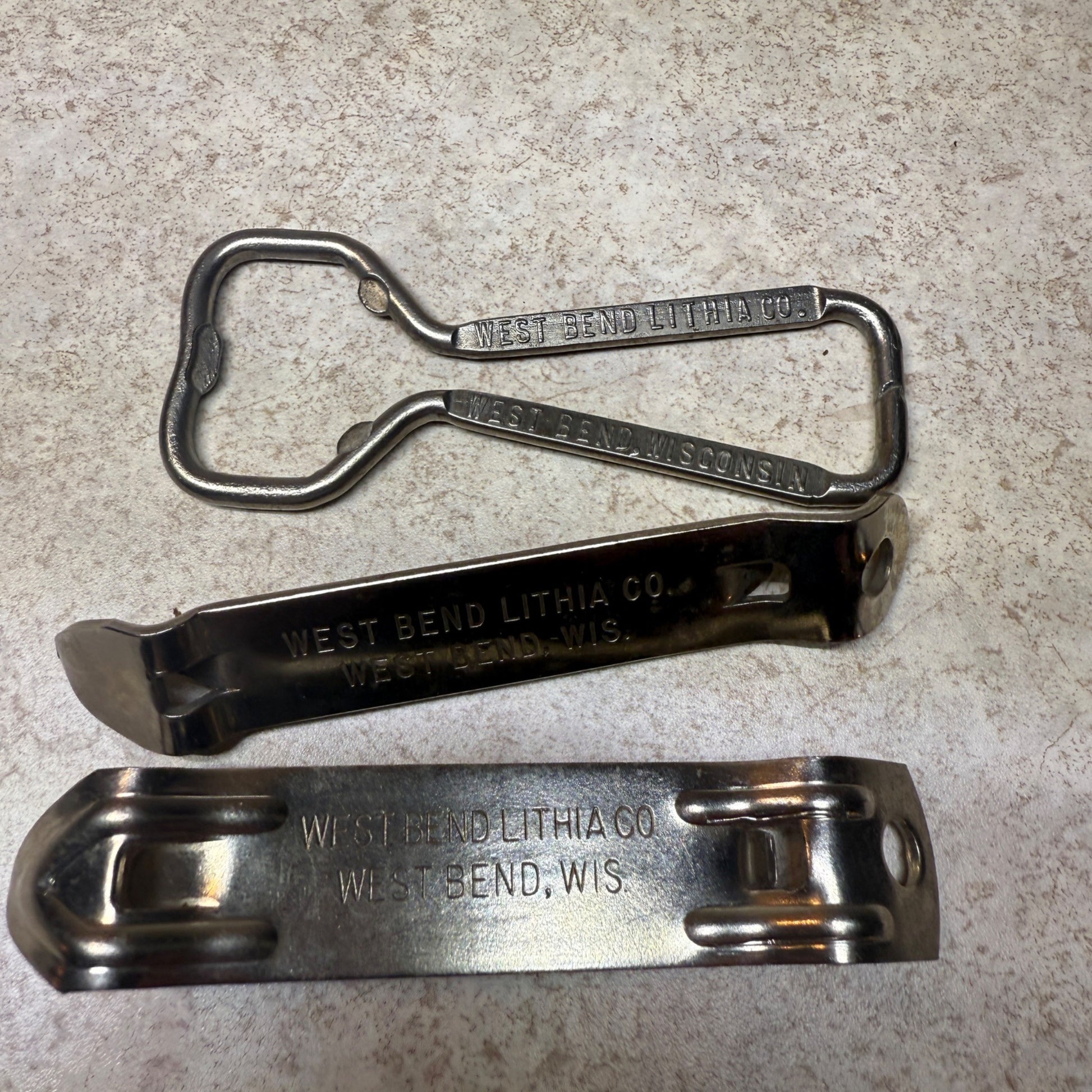 West Bend Lithia Co Church Key Can beer Bottle Openers Lot Wis Beer