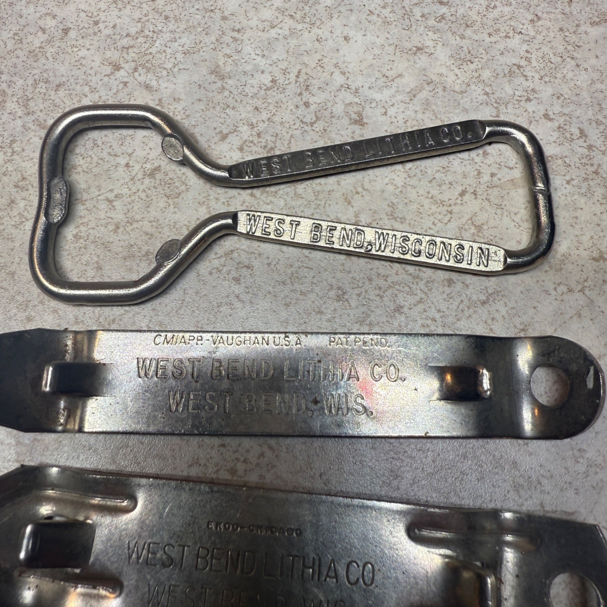 West Bend Lithia Co Church Key Can beer Bottle Openers Lot Wis Beer