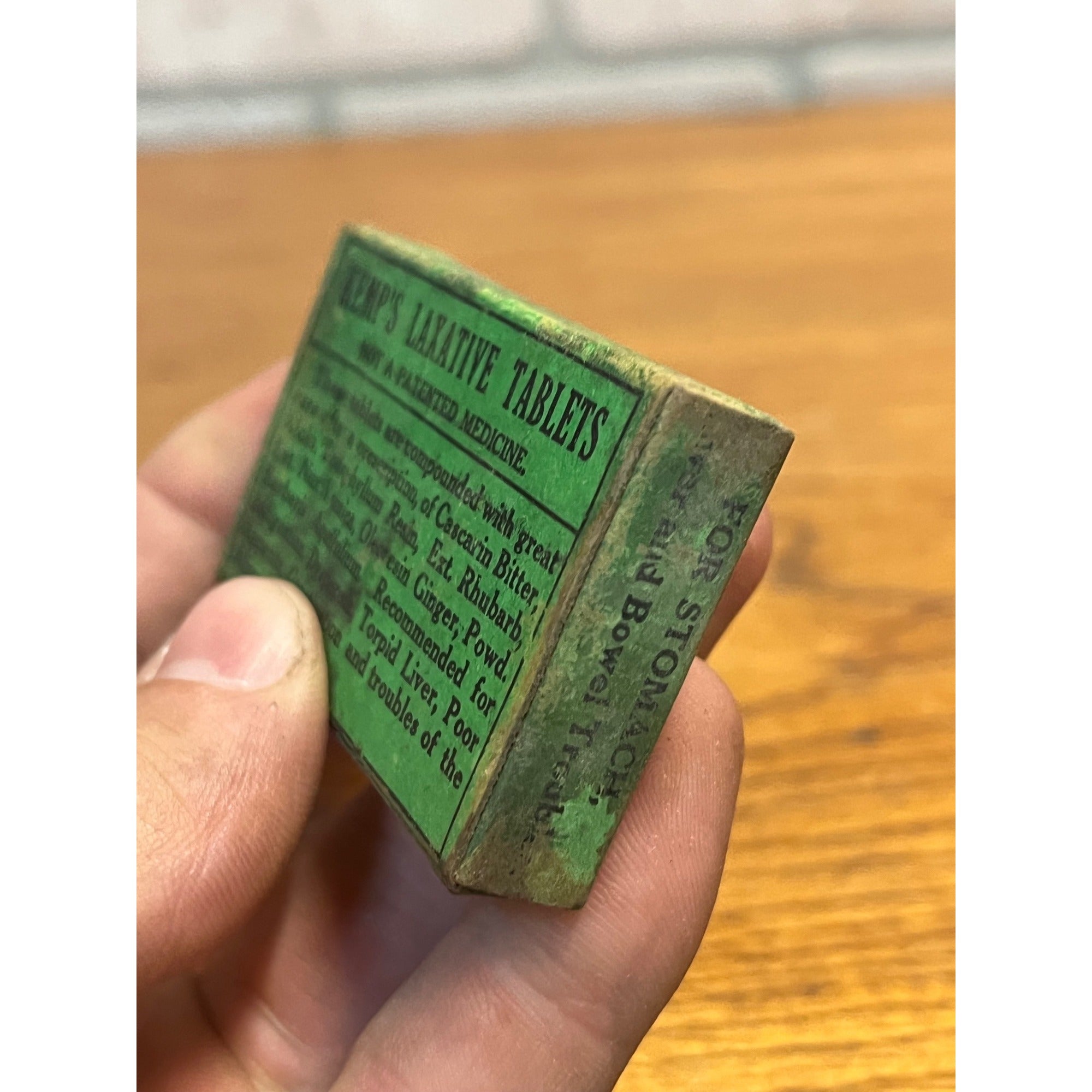 Antique Kemp's Laxative Tablets Unopened Medicine Box w Contents c1910