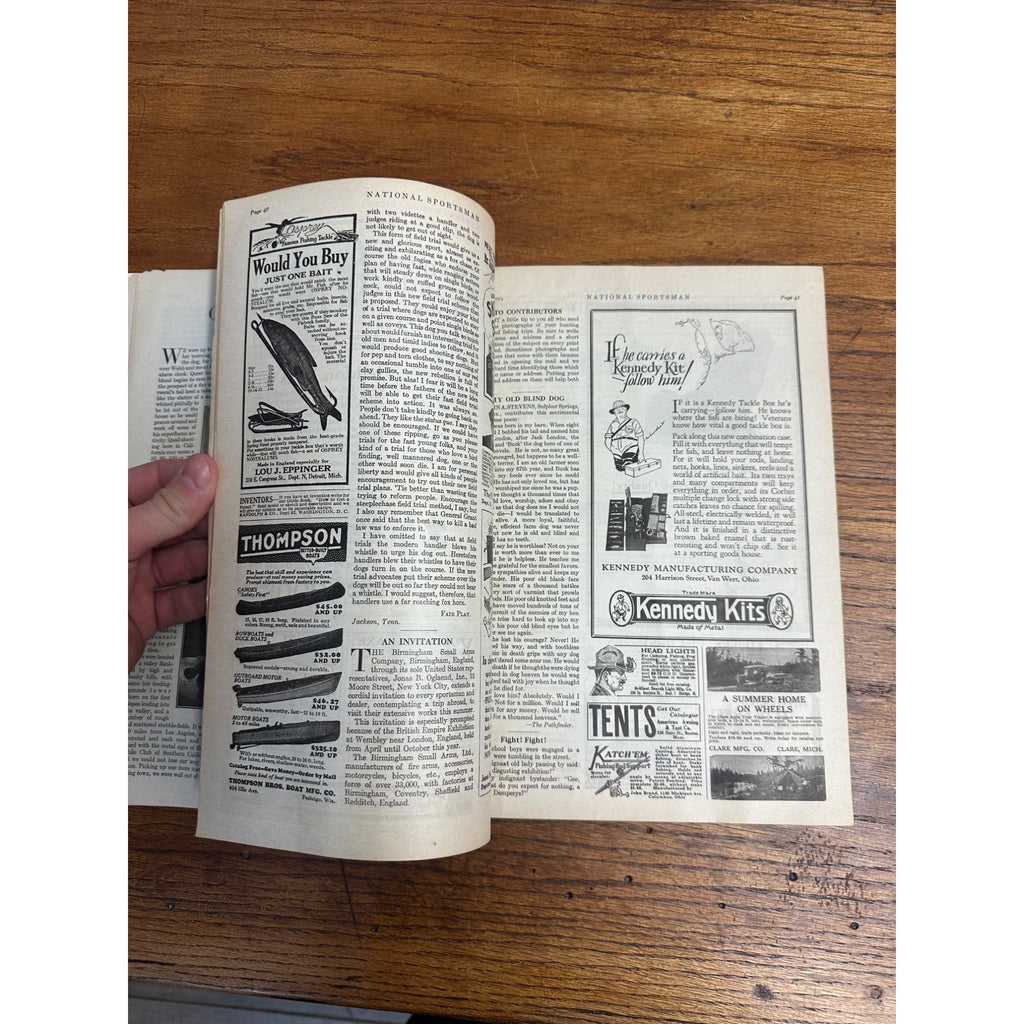Vintage National Sportsman Magazine (July 1924) Hunting Fishing Outdoors Ads