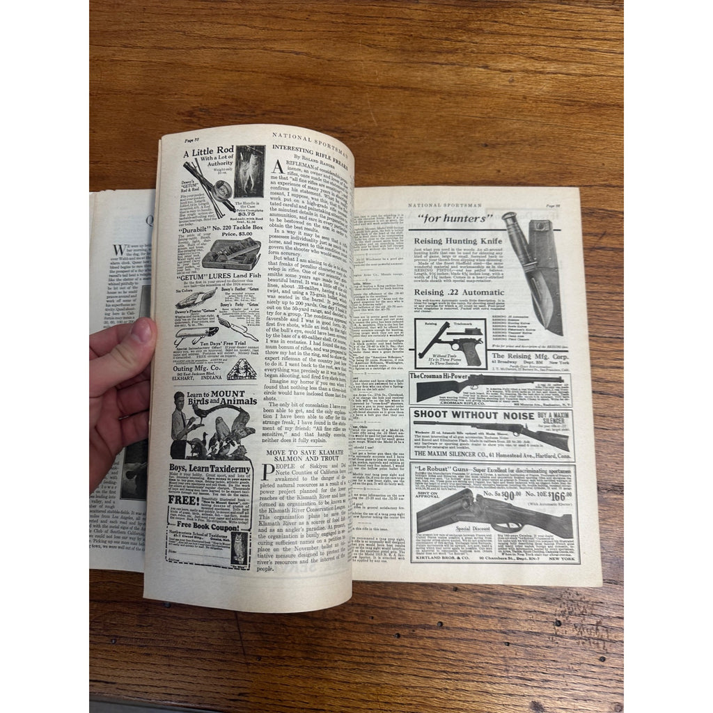 Vintage National Sportsman Magazine (July 1924) Hunting Fishing Outdoors Ads