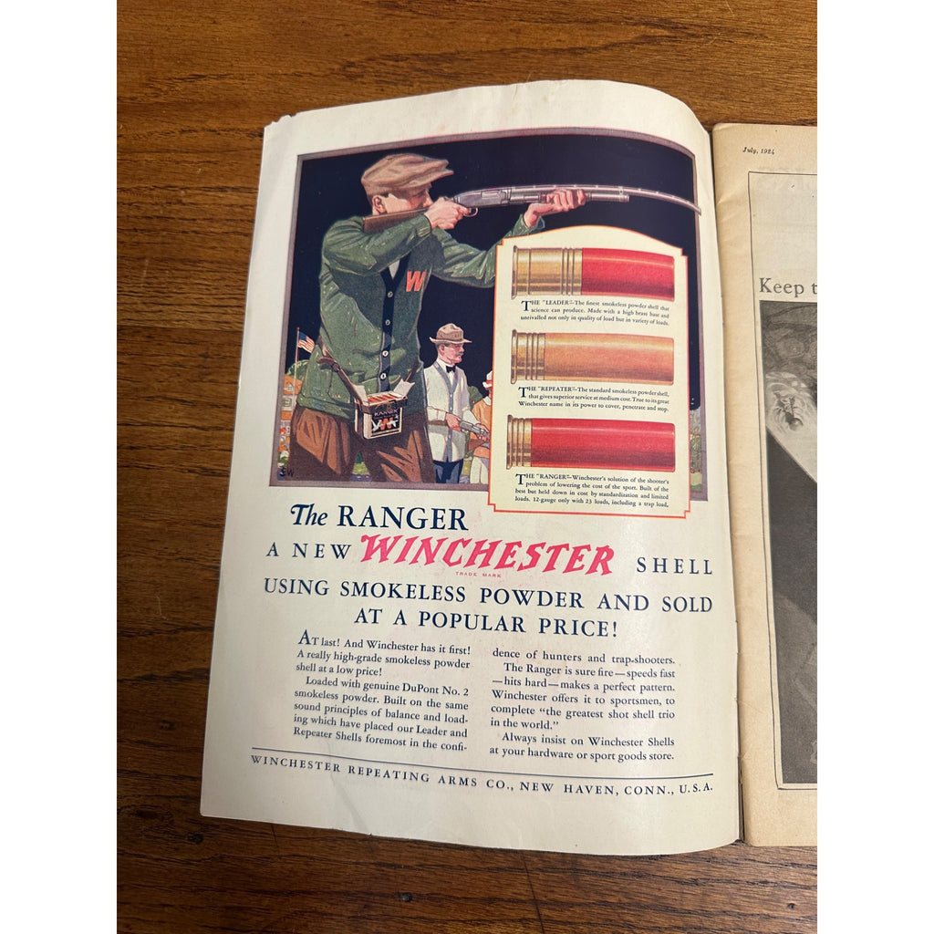 Vintage National Sportsman Magazine (July 1924) Hunting Fishing Outdoors Ads