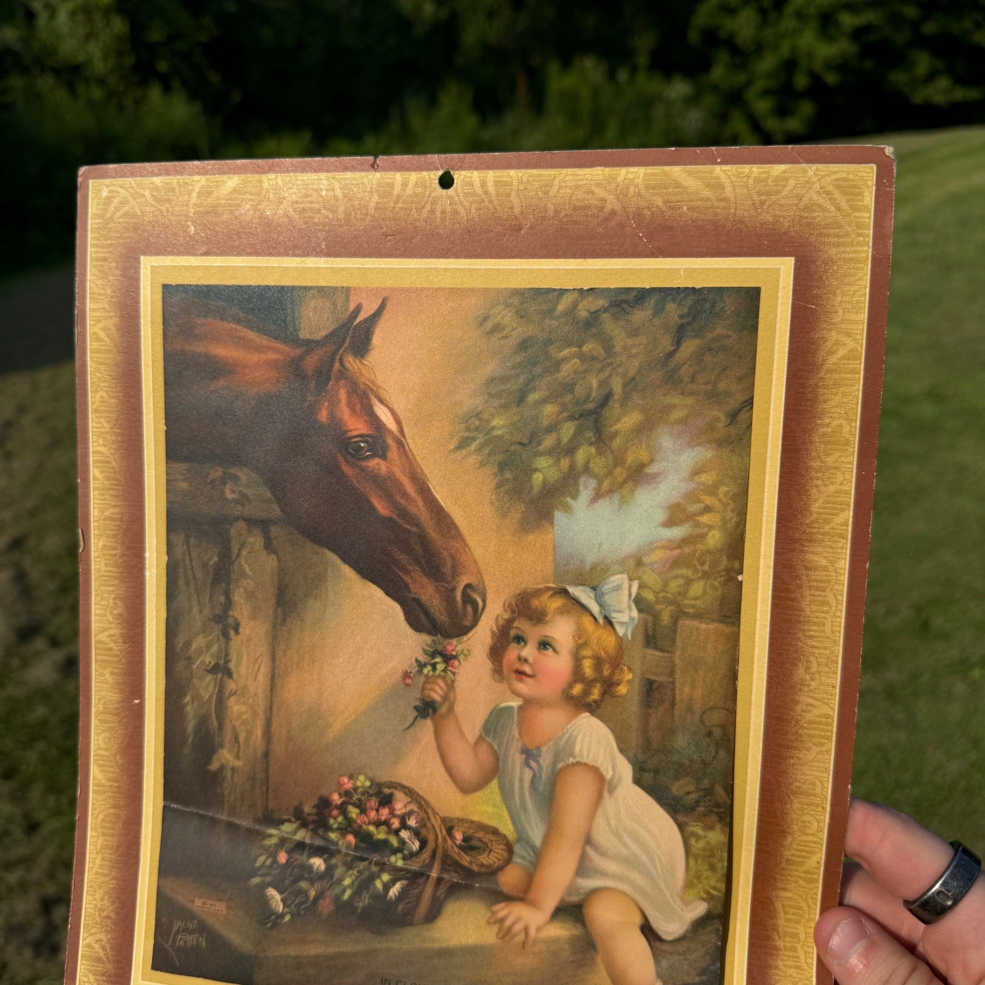 Vintage 1936 Fred Siepert Princeton Wisconsin Advertisign Calendar Horse Harness ++