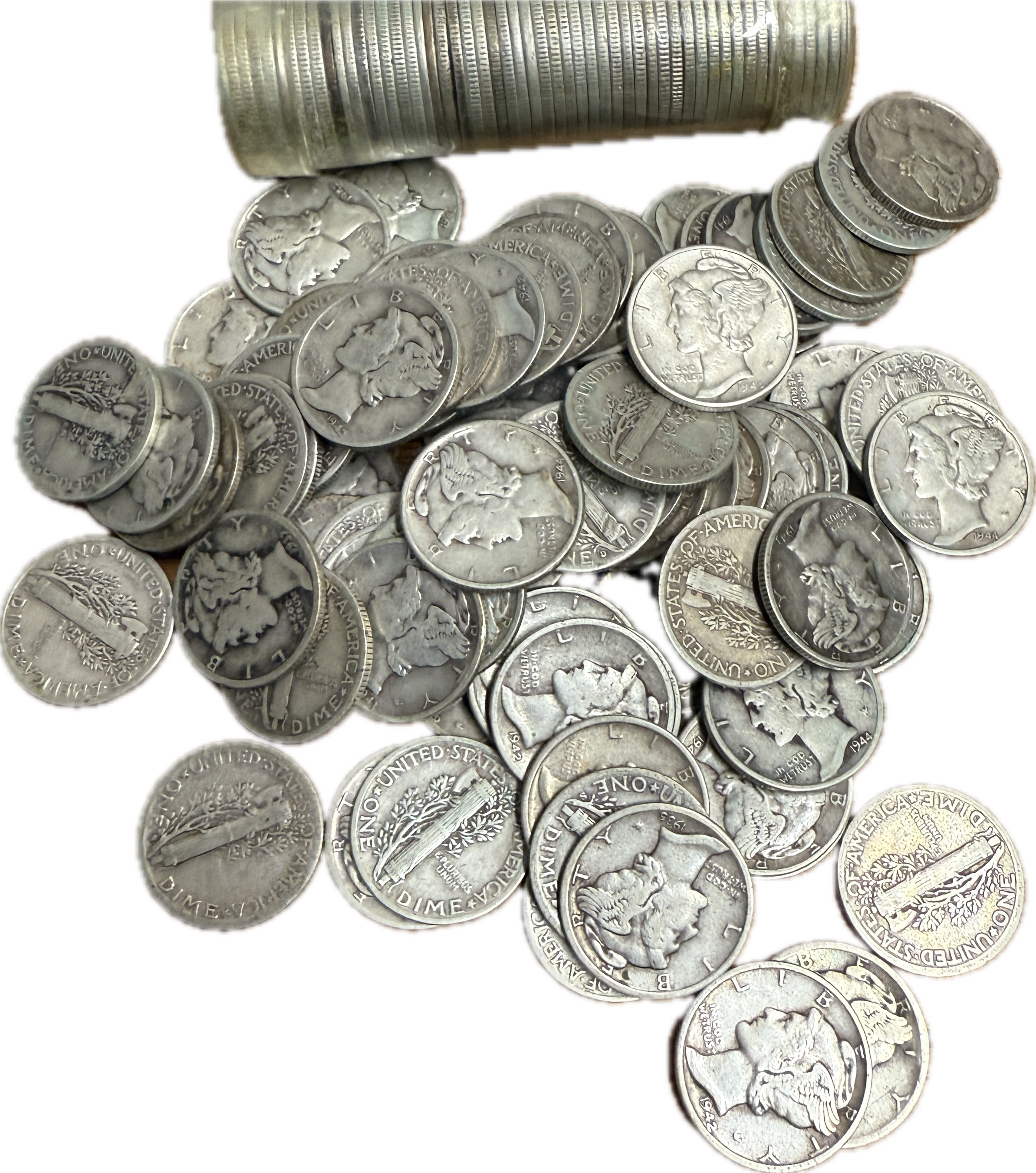 Silver Mercury Dimes 1916-1945 90% Silver Random Selection Coin