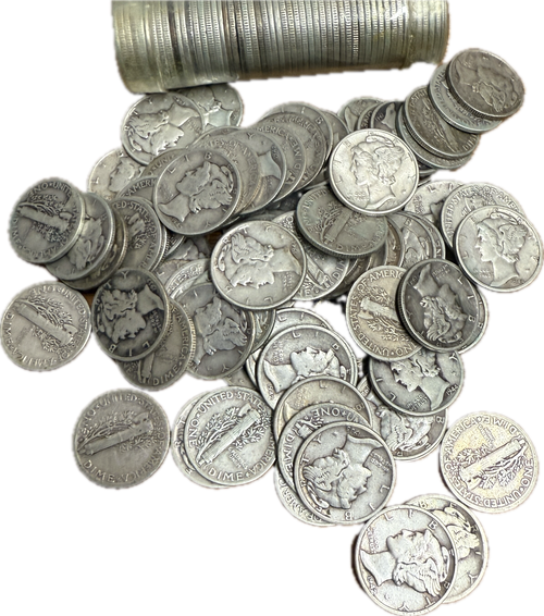 Silver Mercury Dimes 1916-1945 90% Silver Random Selection Coin