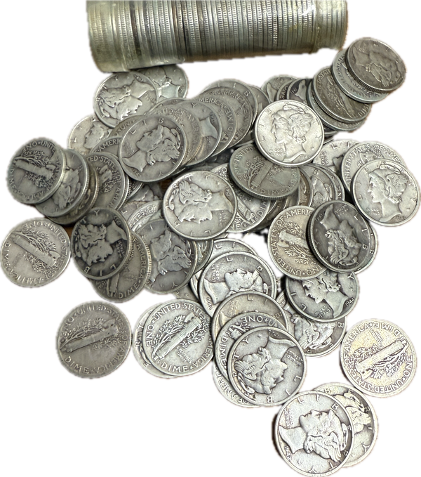 Silver Mercury Dimes 1916-1945 90% Silver Random Selection Coin