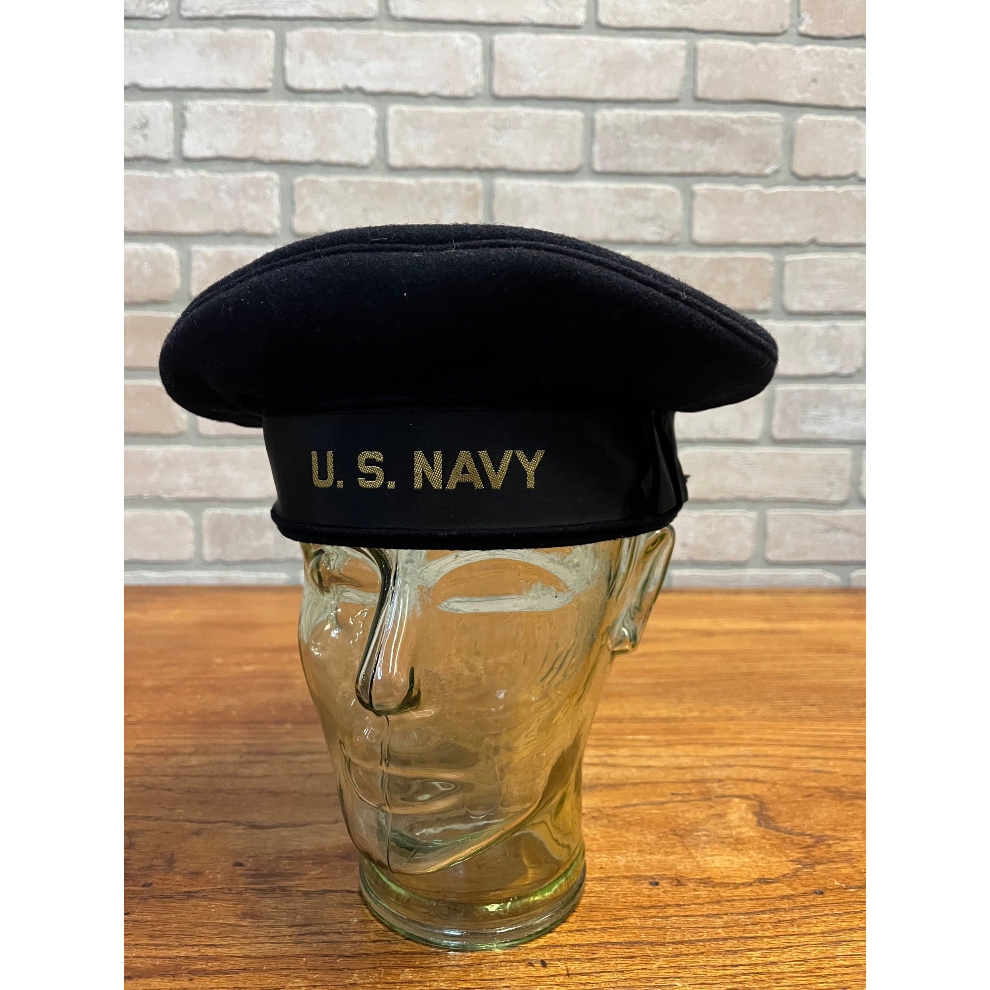 Vintage 1940s U.S. Navy Sailor Cap Hat Flat Donald Duck WWII Era
