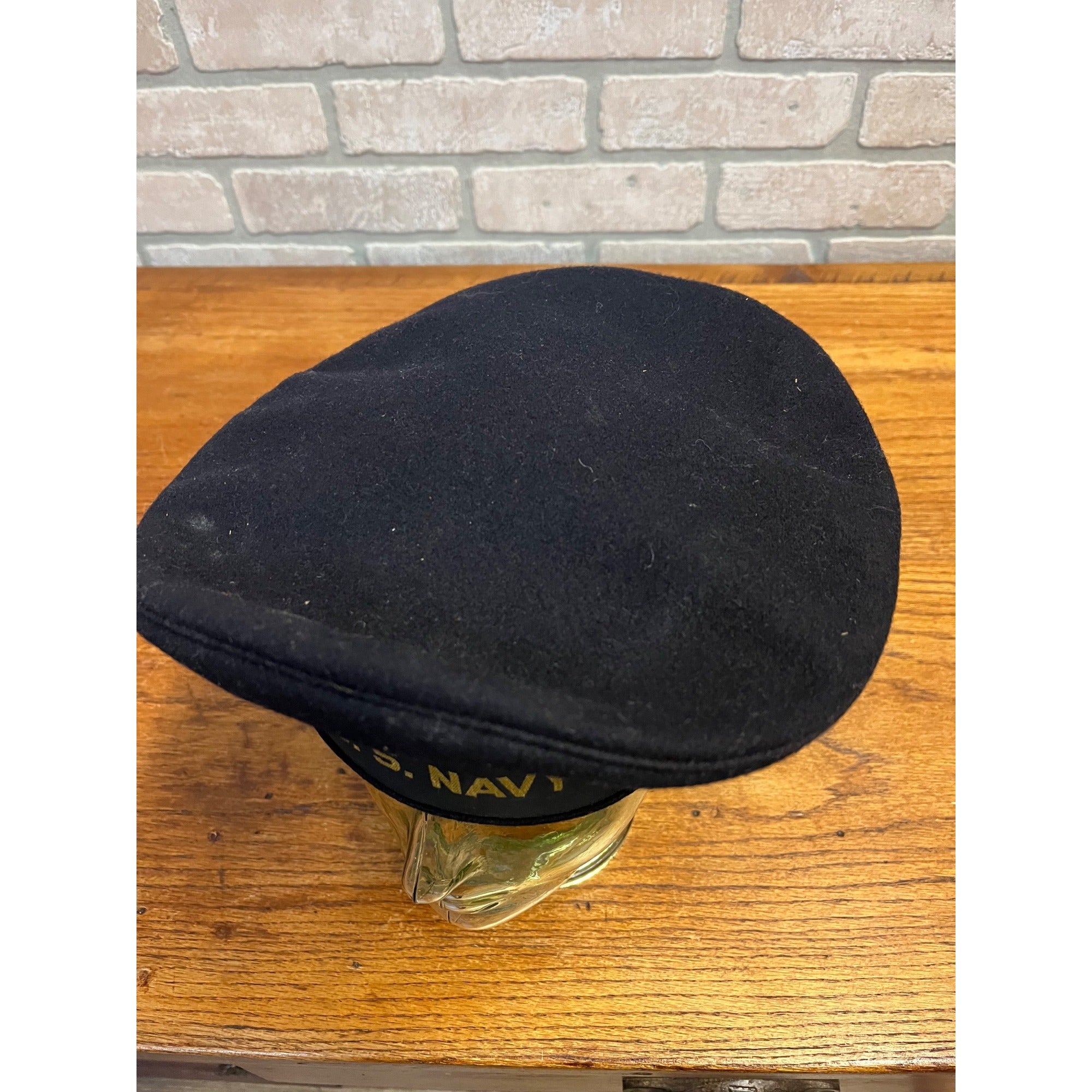 Vintage 1940s U.S. Navy Sailor Cap Hat Flat Donald Duck WWII Era