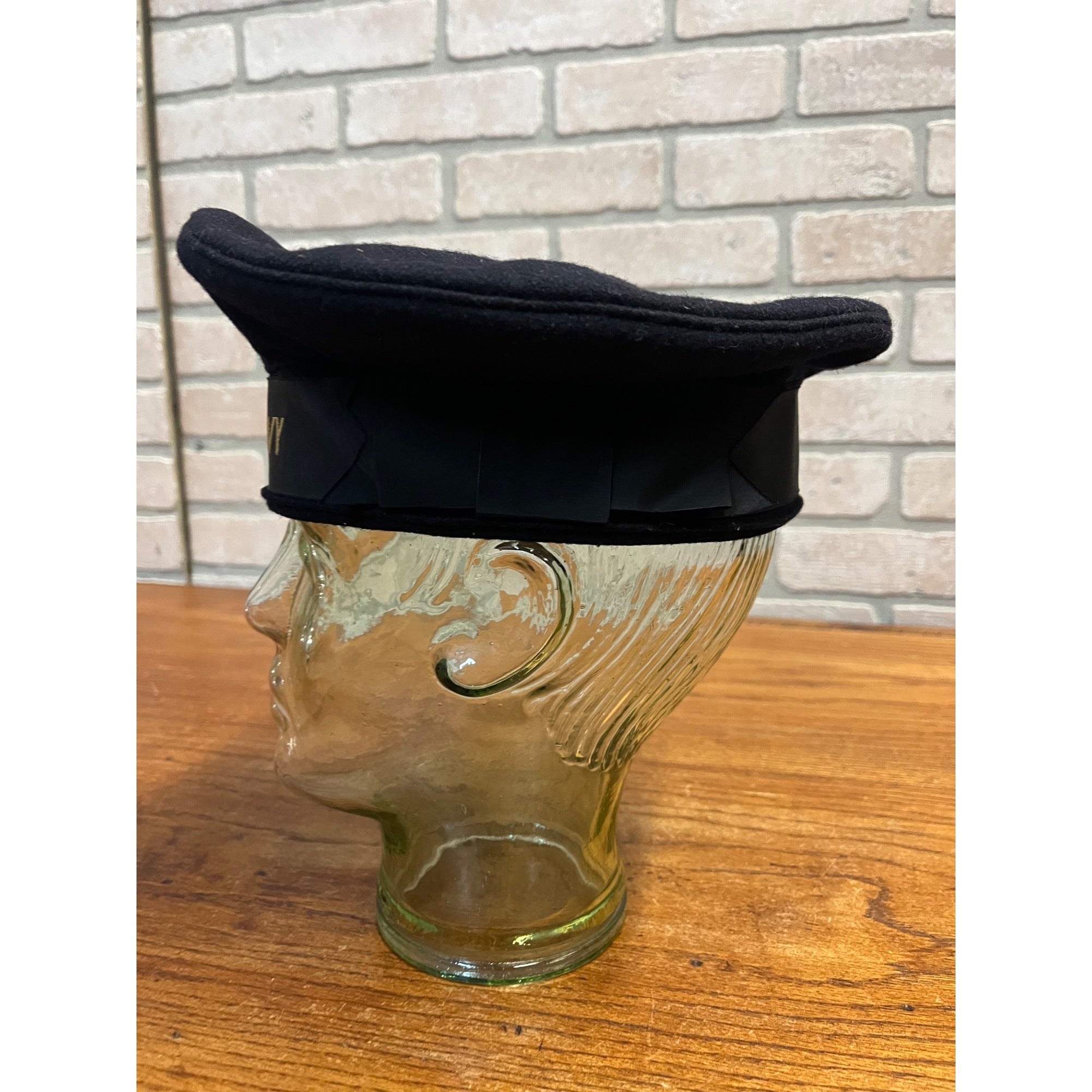 Vintage 1940s U.S. Navy Sailor Cap Hat Flat Donald Duck WWII Era
