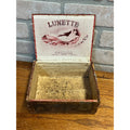 RARE Vintage 1910s Lunette Wooden Cigar Box Lacrosse Wis Guenther Art Nouveau Lady