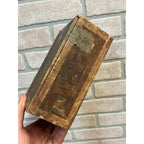 RARE Vintage 1910s Lunette Wooden Cigar Box Lacrosse Wis Guenther Art Nouveau Lady