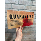 Original 1900s Quarantine Hospital Sign Smallpox, Diphtheria, and Scarlet Fever