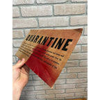 Original 1900s Quarantine Hospital Sign Smallpox, Diphtheria, and Scarlet Fever