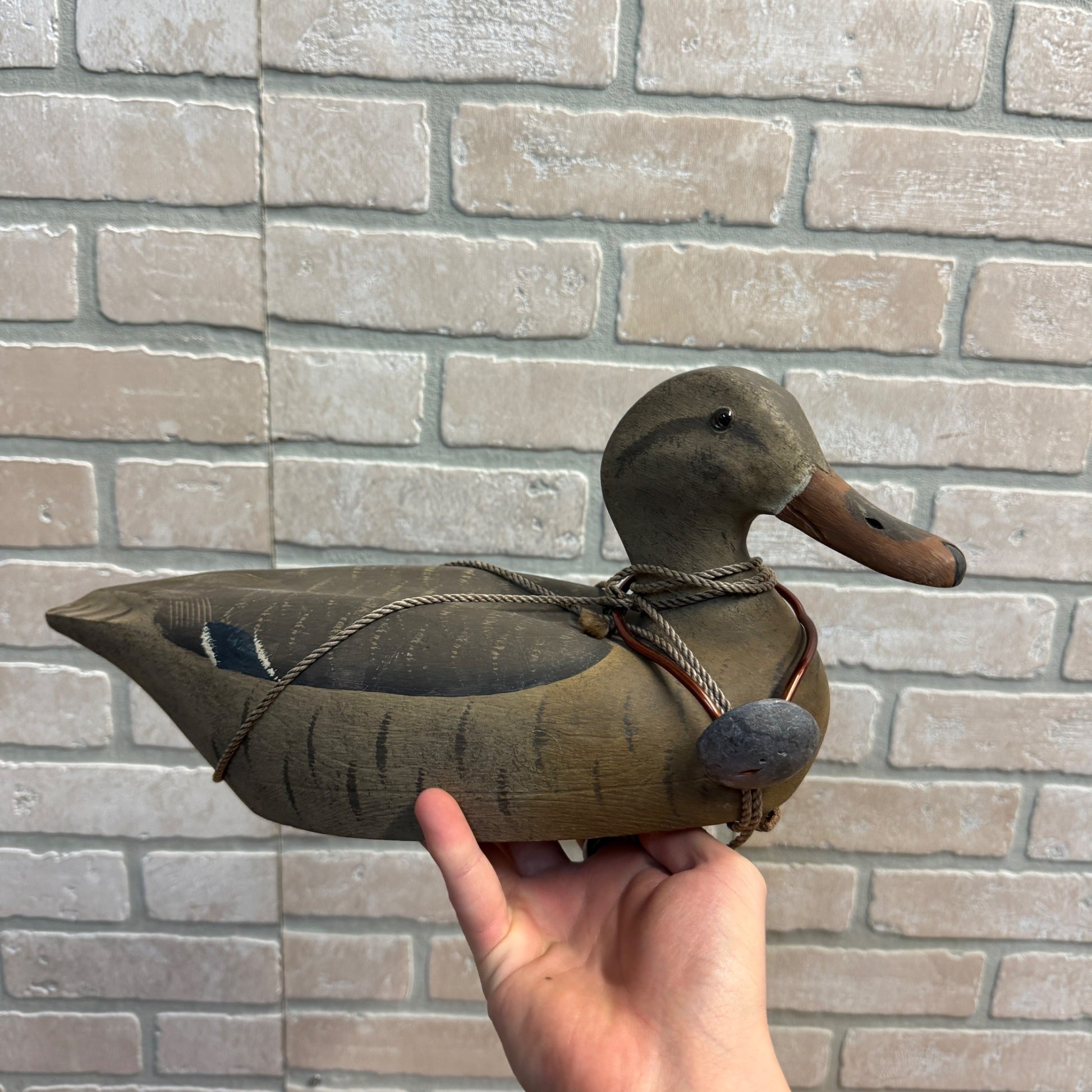 Ron Koch Vintage Mallard Pair Duck Decoy Vintage Wooden Decoy Omro Wisconsin HWD