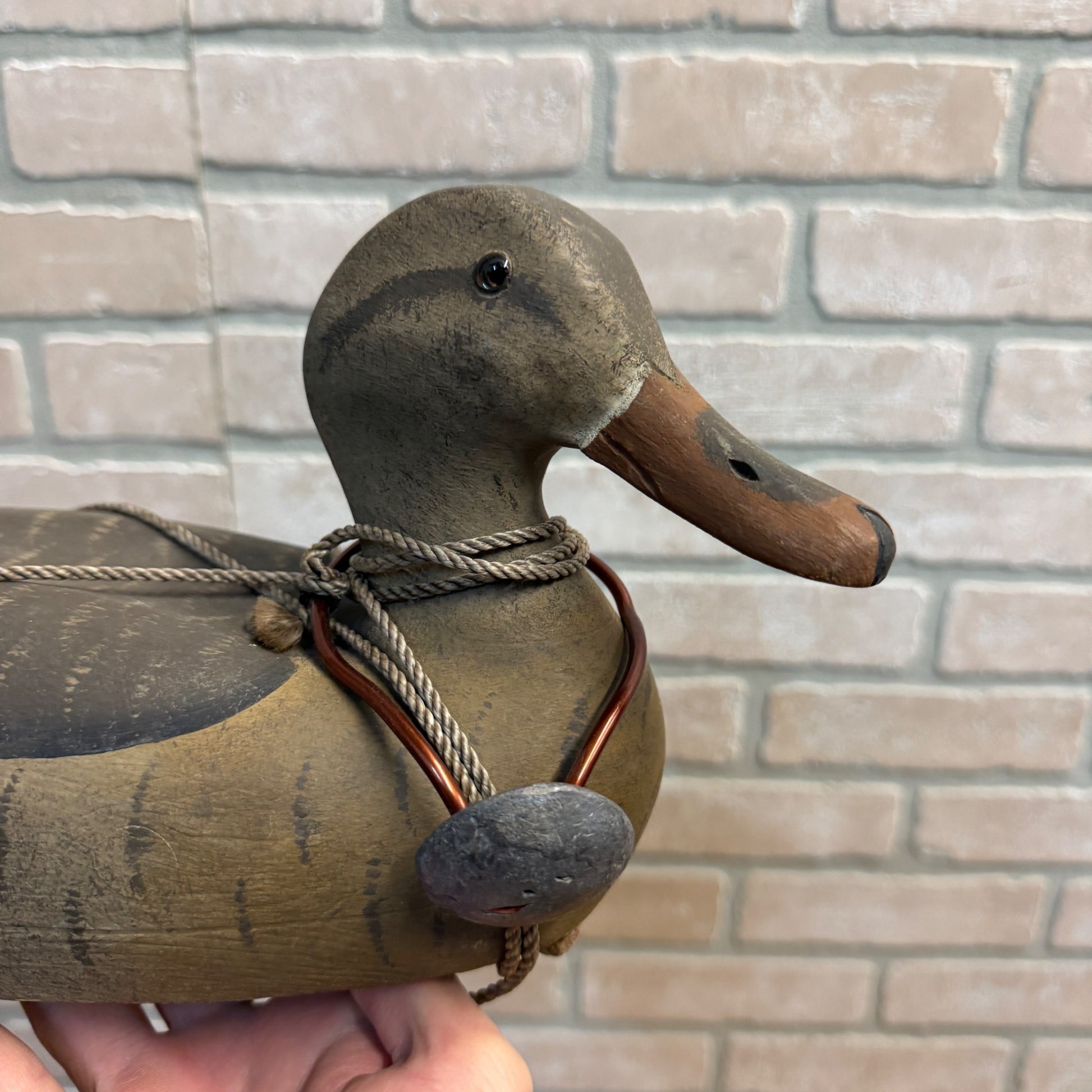 Ron Koch Vintage Mallard Pair Duck Decoy Vintage Wooden Decoy Omro Wisconsin HWD