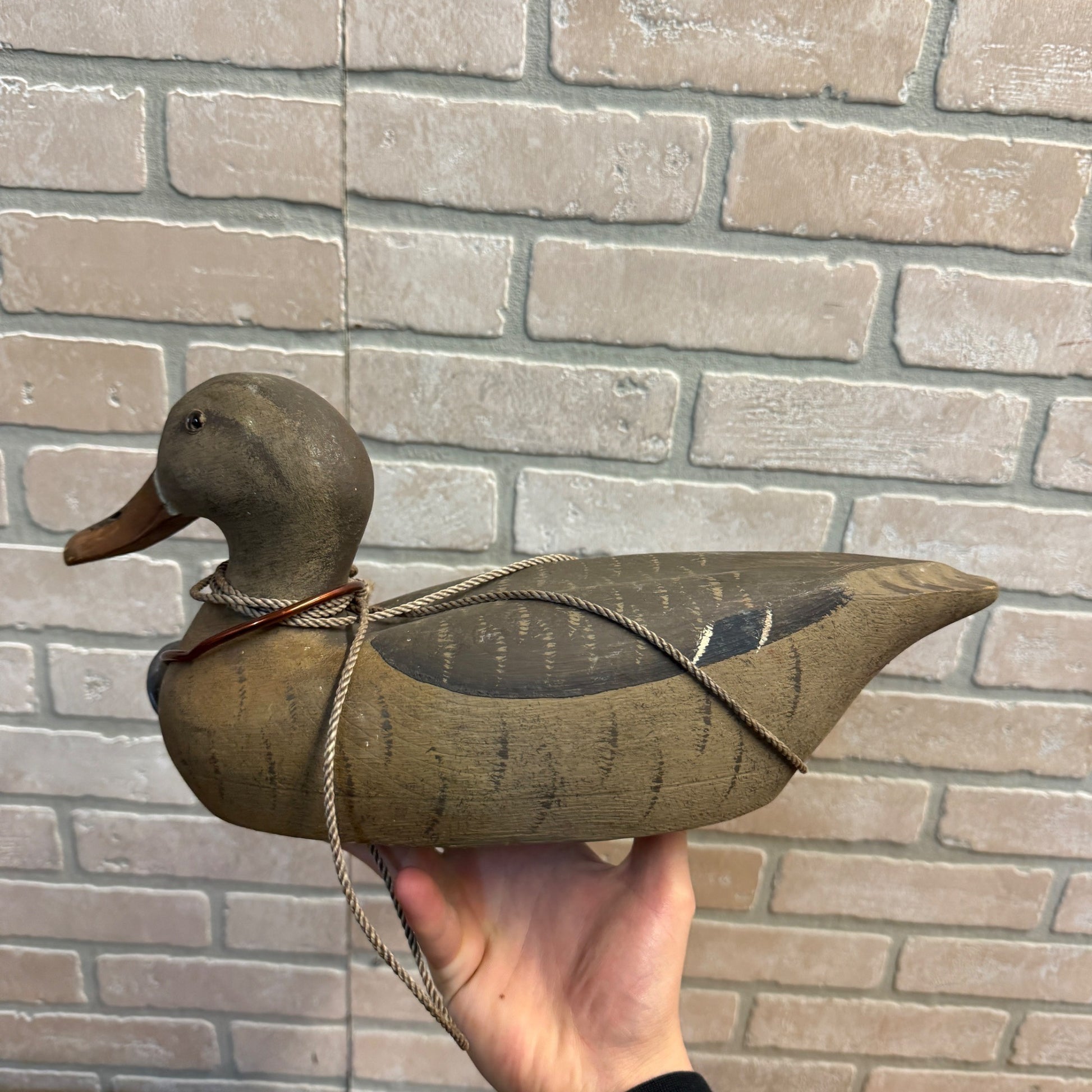 Ron Koch Vintage Mallard Pair Duck Decoy Vintage Wooden Decoy Omro Wisconsin HWD