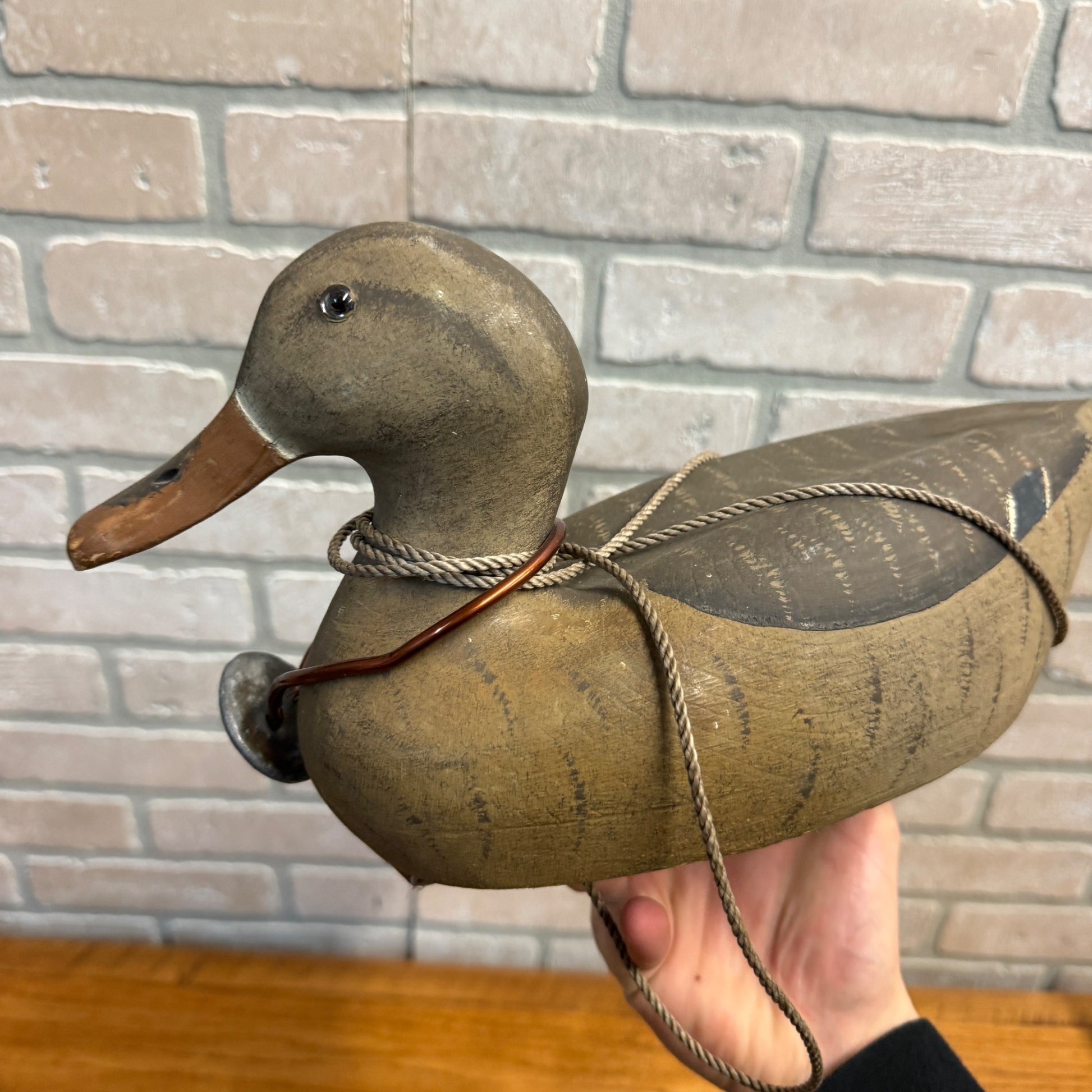 Ron Koch Vintage Mallard Pair Duck Decoy Vintage Wooden Decoy Omro Wisconsin HWD