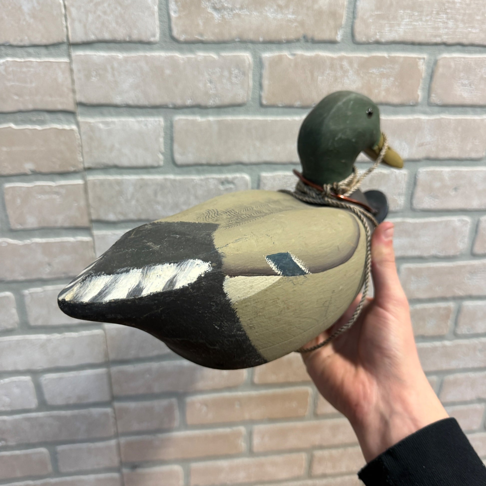 Ron Koch Vintage Mallard Pair Duck Decoy Vintage Wooden Decoy Omro Wisconsin HWD