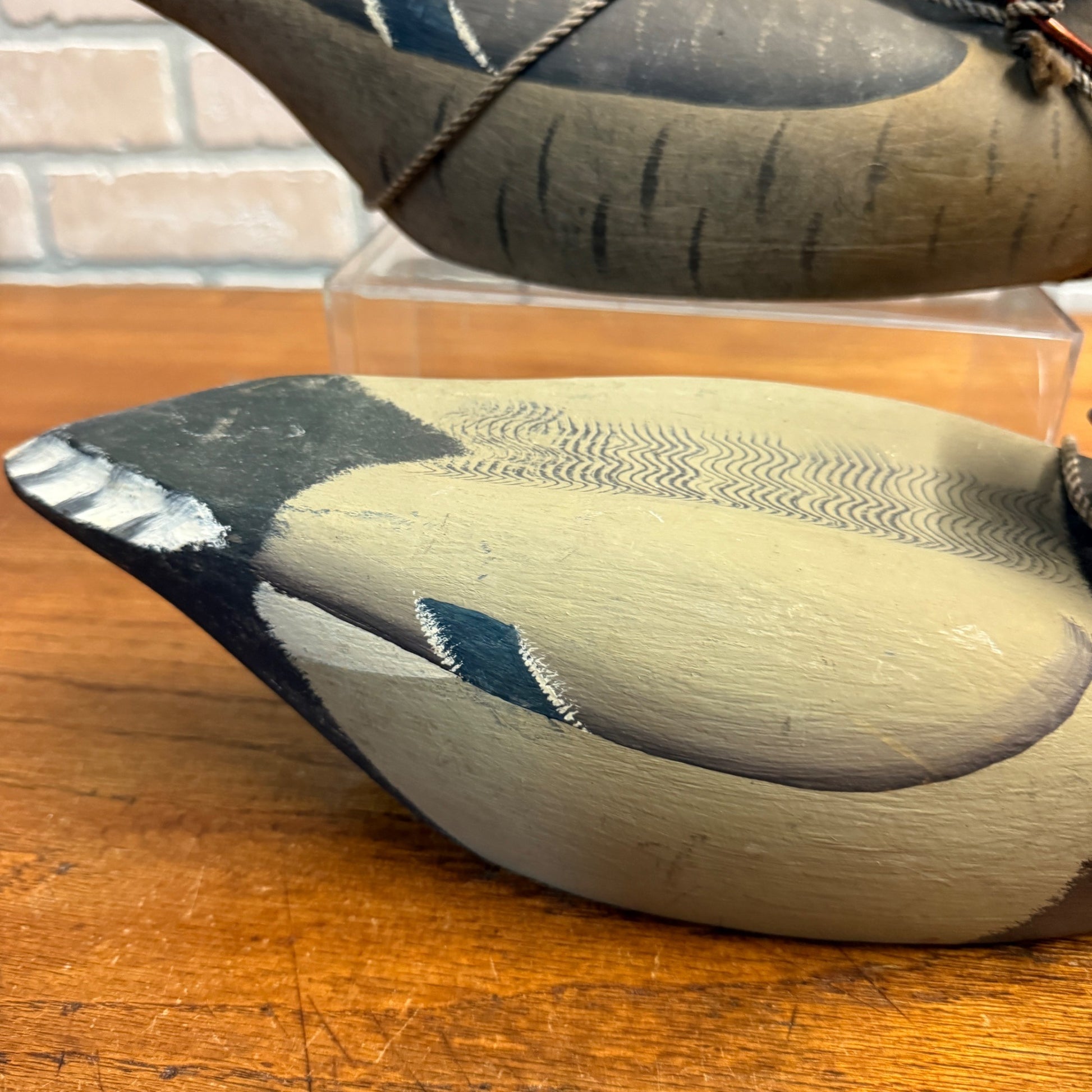 Ron Koch Vintage Mallard Pair Duck Decoy Vintage Wooden Decoy Omro Wisconsin HWD