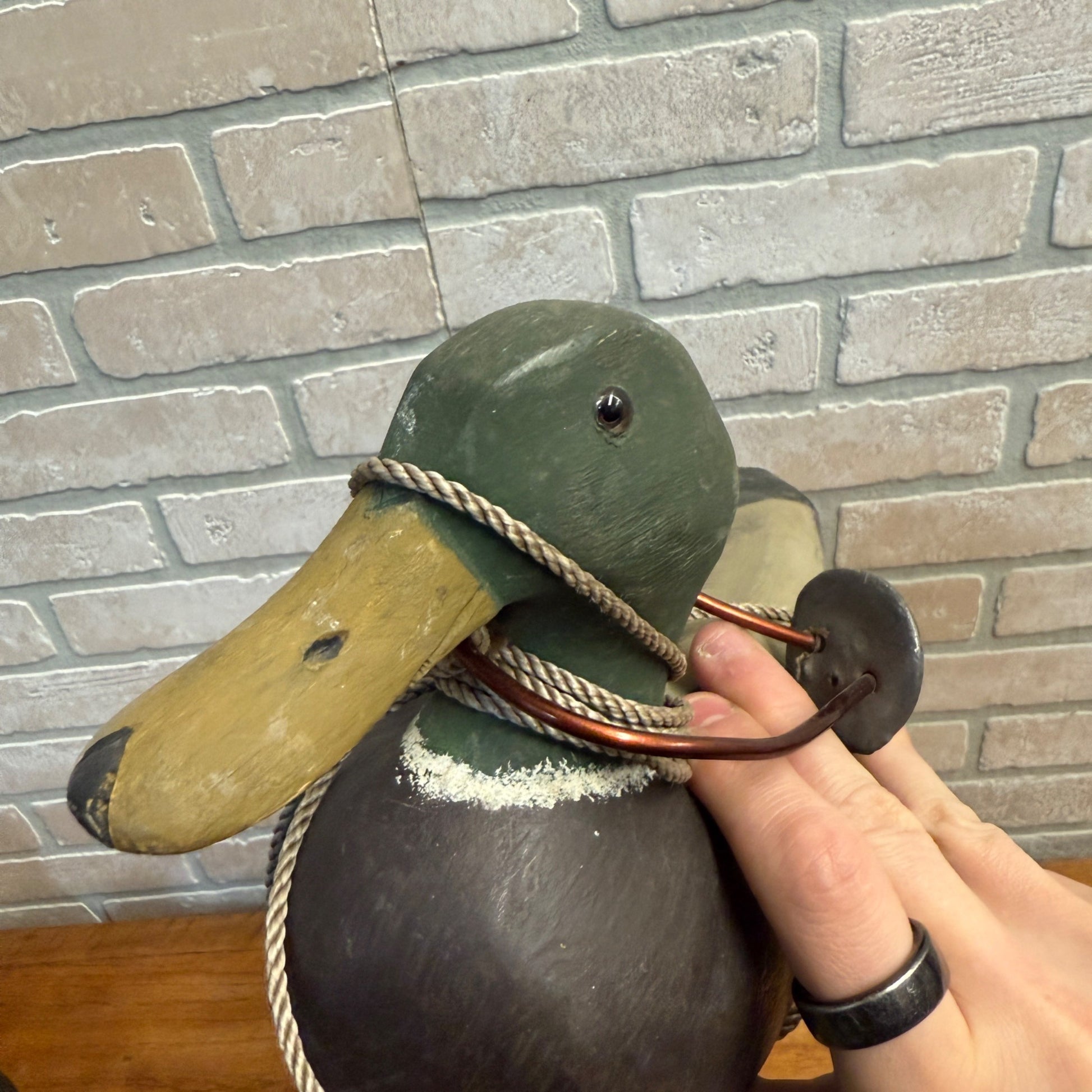 Ron Koch Vintage Mallard Pair Duck Decoy Vintage Wooden Decoy Omro Wisconsin HWD