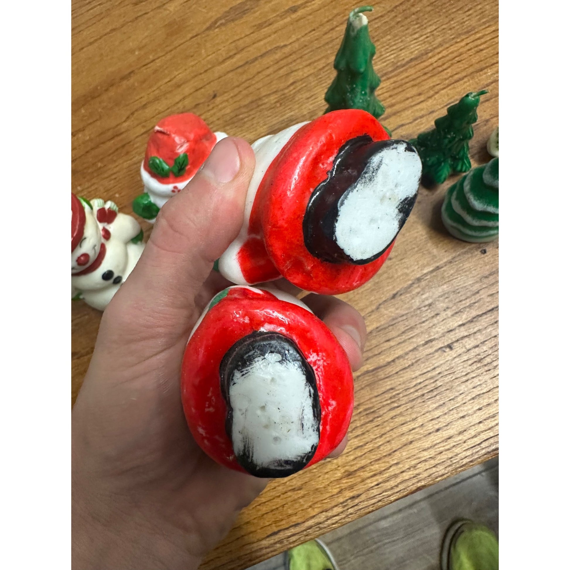 Vintage Christmas Figural Wax Candles Gurley & Amscan Santa Xmas Trees Snowman