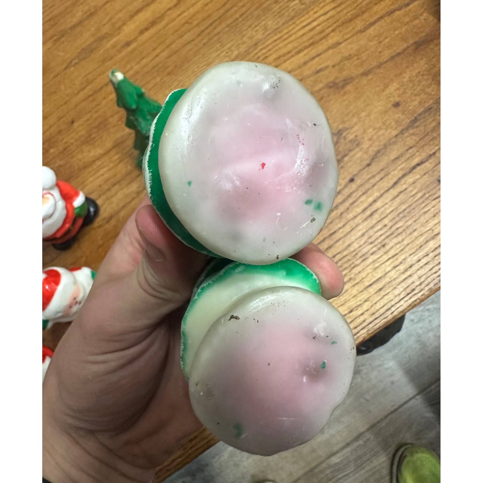 Vintage Christmas Figural Wax Candles Gurley & Amscan Santa Xmas Trees Snowman