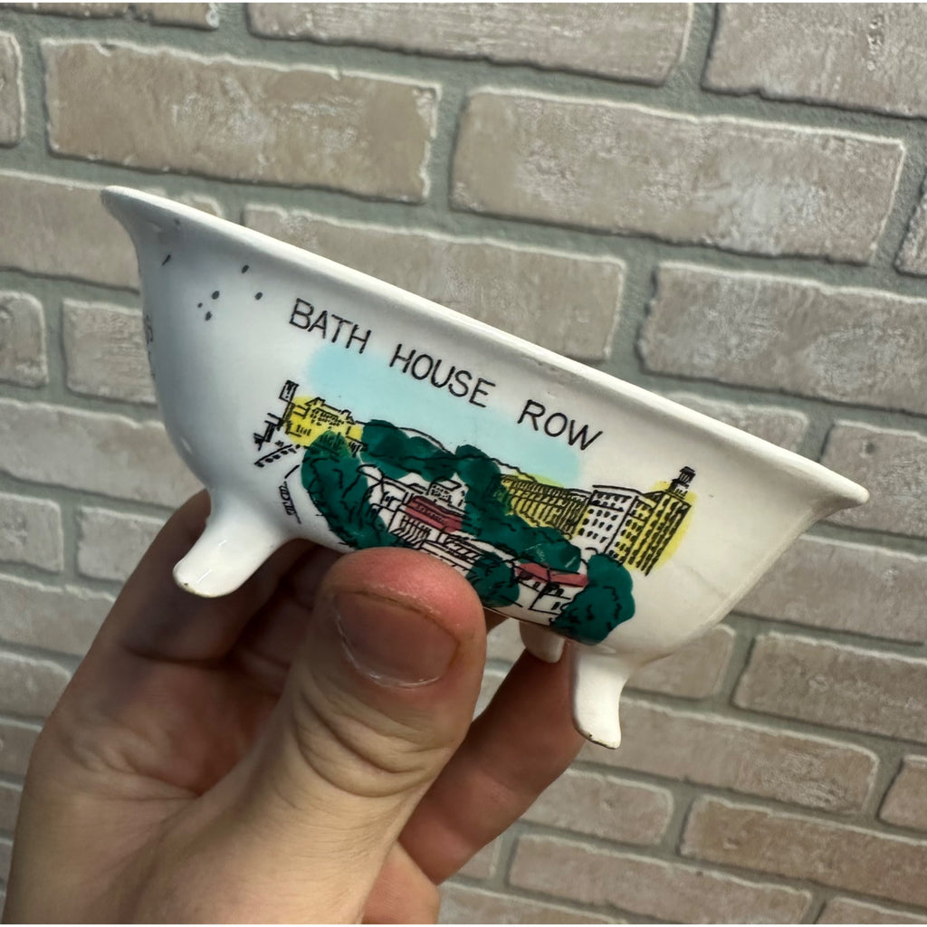 Souvenir Ceramic Bathtub Ashtray Bath House Row Hot Springs Arkansas
