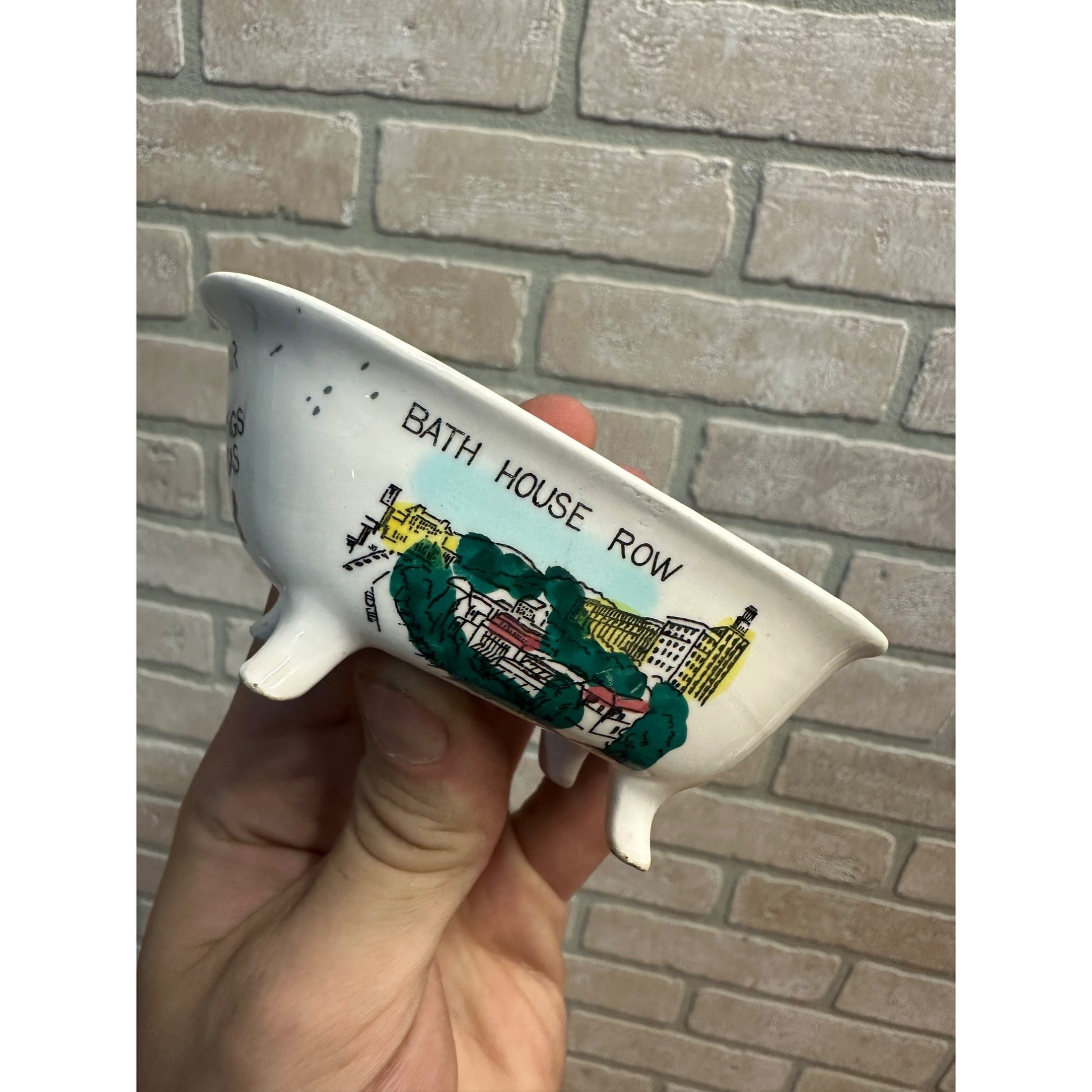 Souvenir Ceramic Bathtub Ashtray Bath House Row Hot Springs Arkansas