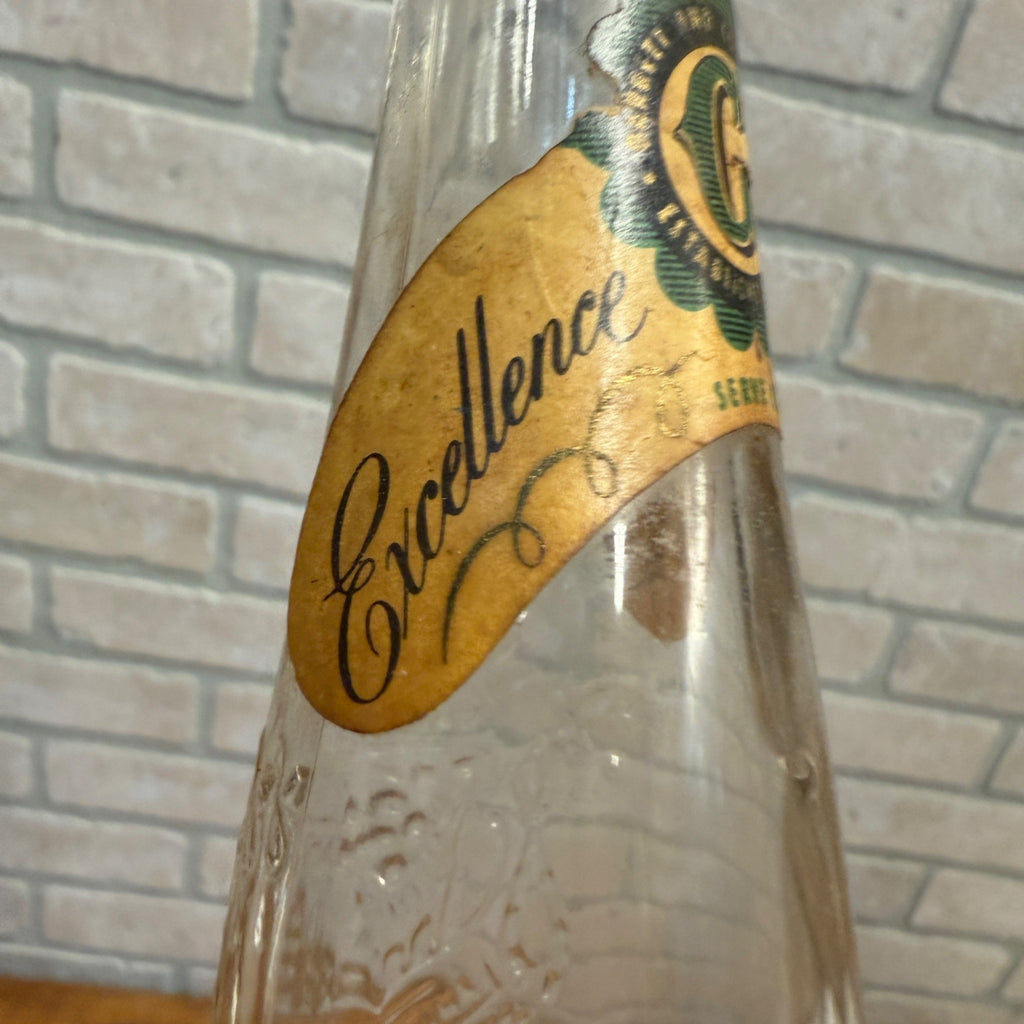 Vintage GARRETT'S VIRGINIA DARE WHITE WINE BOTTLE w/ LABELS & CAP 2/5 PINT EMPTY