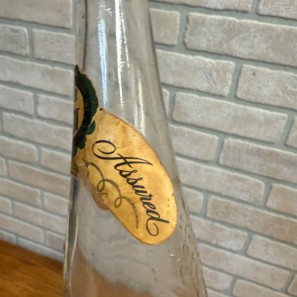 Vintage GARRETT'S VIRGINIA DARE WHITE WINE BOTTLE w/ LABELS & CAP 2/5 PINT EMPTY