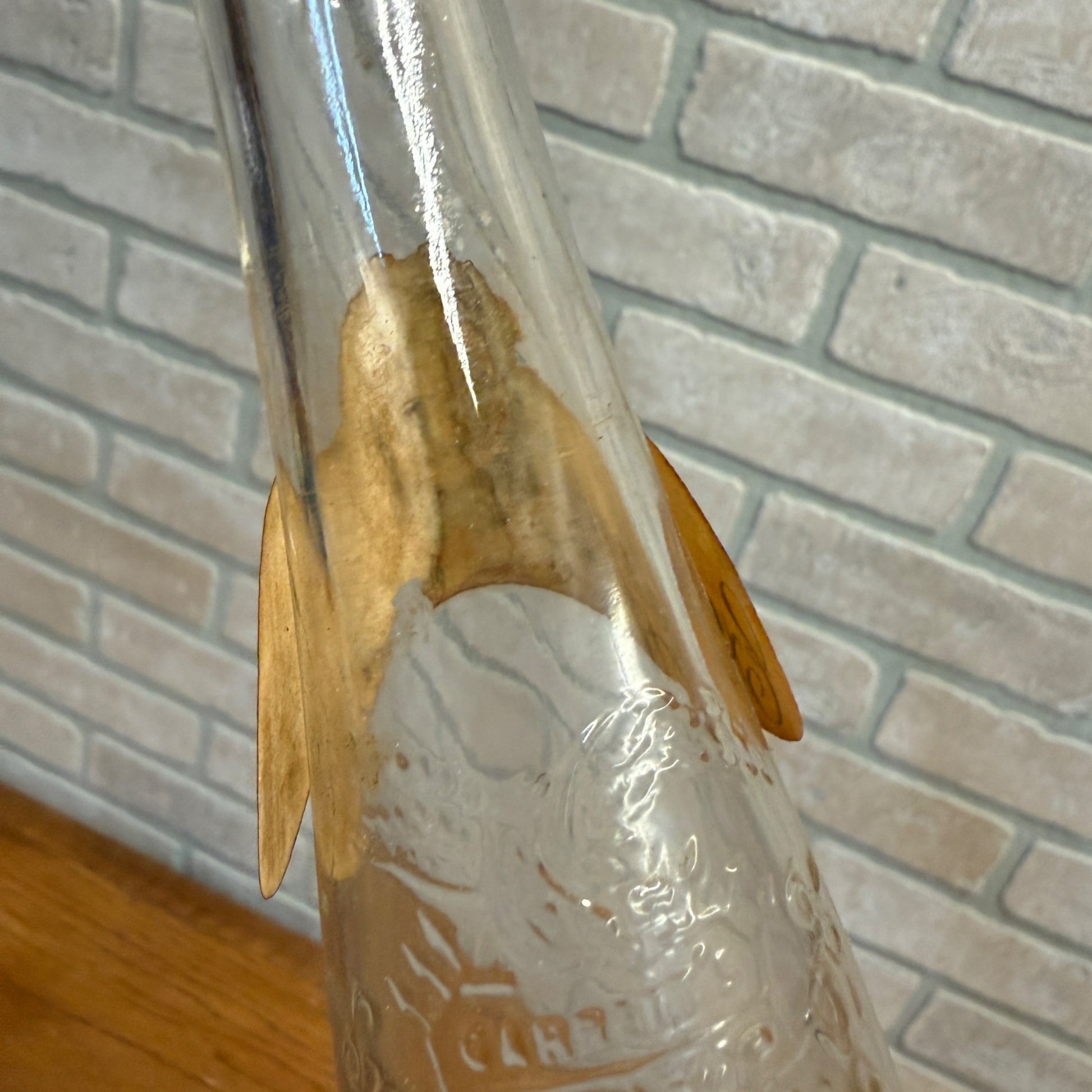 Vintage GARRETT'S VIRGINIA DARE WHITE WINE BOTTLE w/ LABELS & CAP 2/5 PINT EMPTY