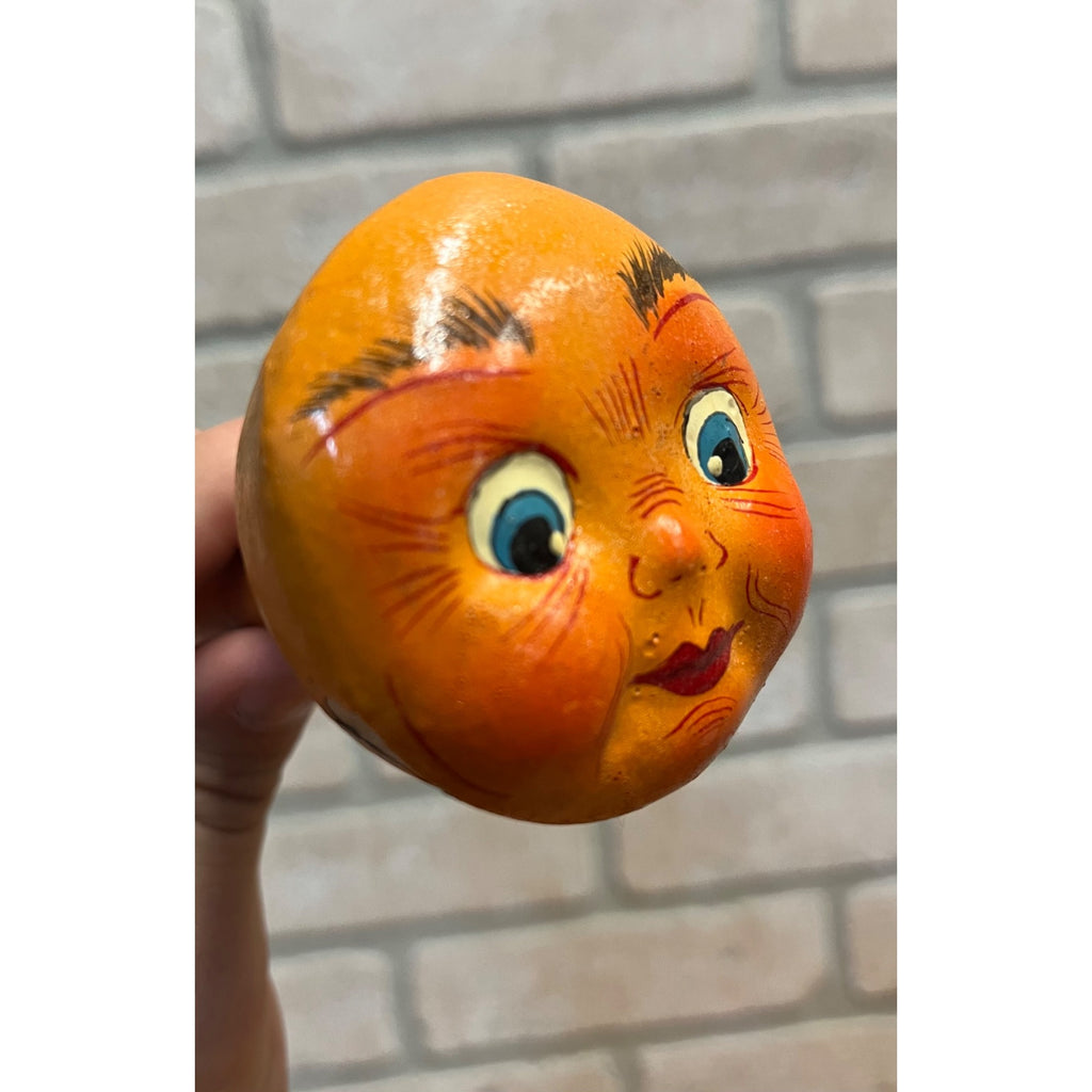 Vintage Halloween German Moon Face Noisemaker Horn Anthropomorphic 1990s