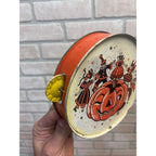 Vintage Halloween Tin Tambourine Noisemaker Daning w/ JOL US Metal Toy Co.