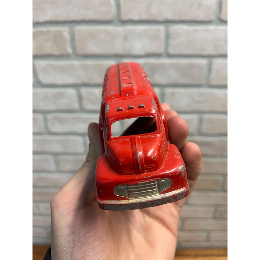 Vintage Tootsie Toy Red Metal Texaco Gasoline Oil Tanker Truck Tootsietoy AS-IS