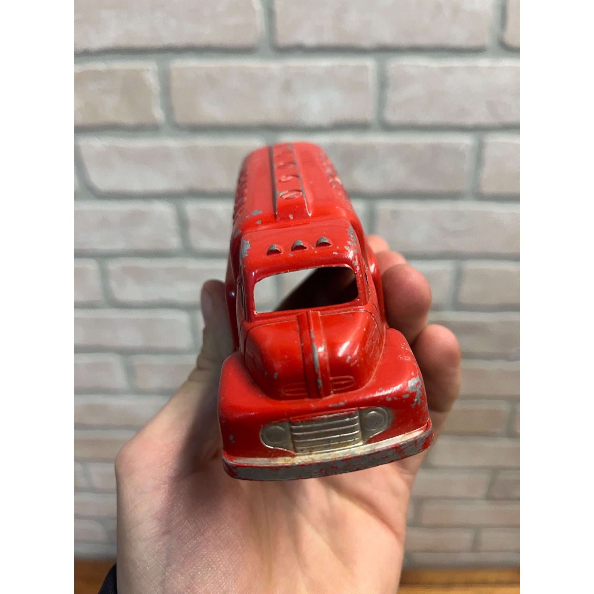 Vintage Tootsie Toy Red Metal Texaco Gasoline Oil Tanker Truck Tootsietoy AS-IS