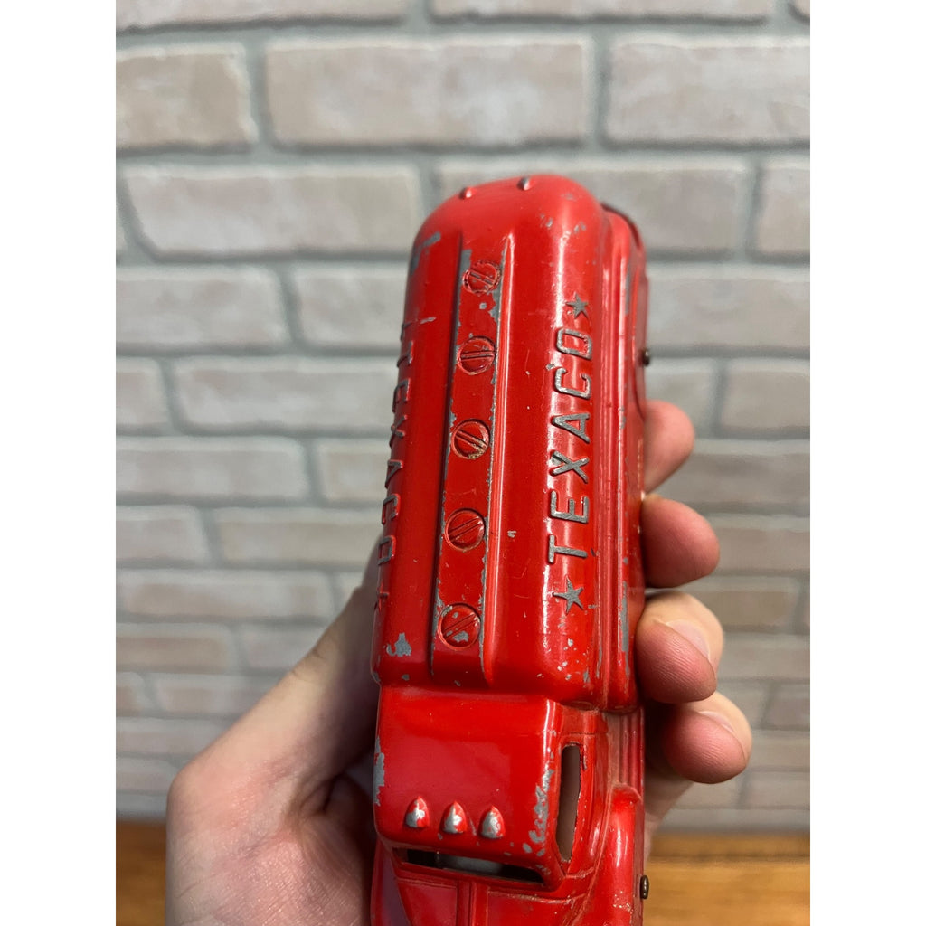 Vintage Tootsie Toy Red Metal Texaco Gasoline Oil Tanker Truck Tootsietoy AS-IS