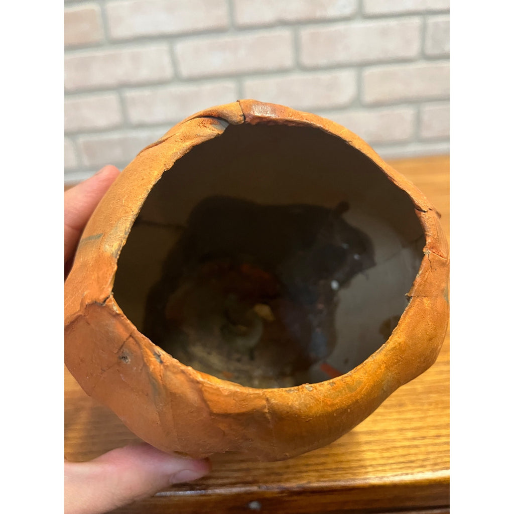 Antique 1920s German Halloween Jack o' Lantern JOL Pressed Cardboard Large 5.5"