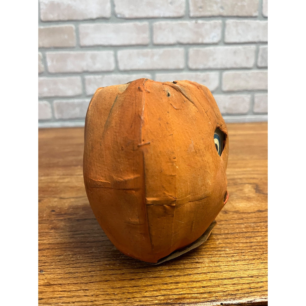 Antique 1920s German Halloween Jack o' Lantern JOL Pressed Cardboard Large 5.5"