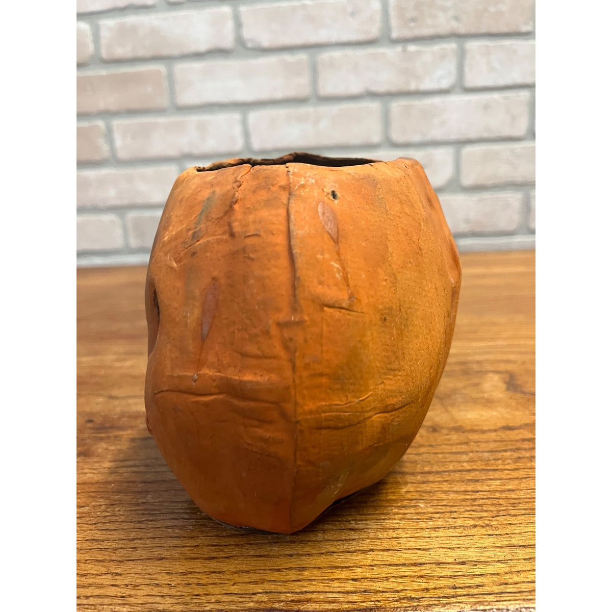 Antique 1920s German Halloween Jack o' Lantern JOL Pressed Cardboard Large 5.5"