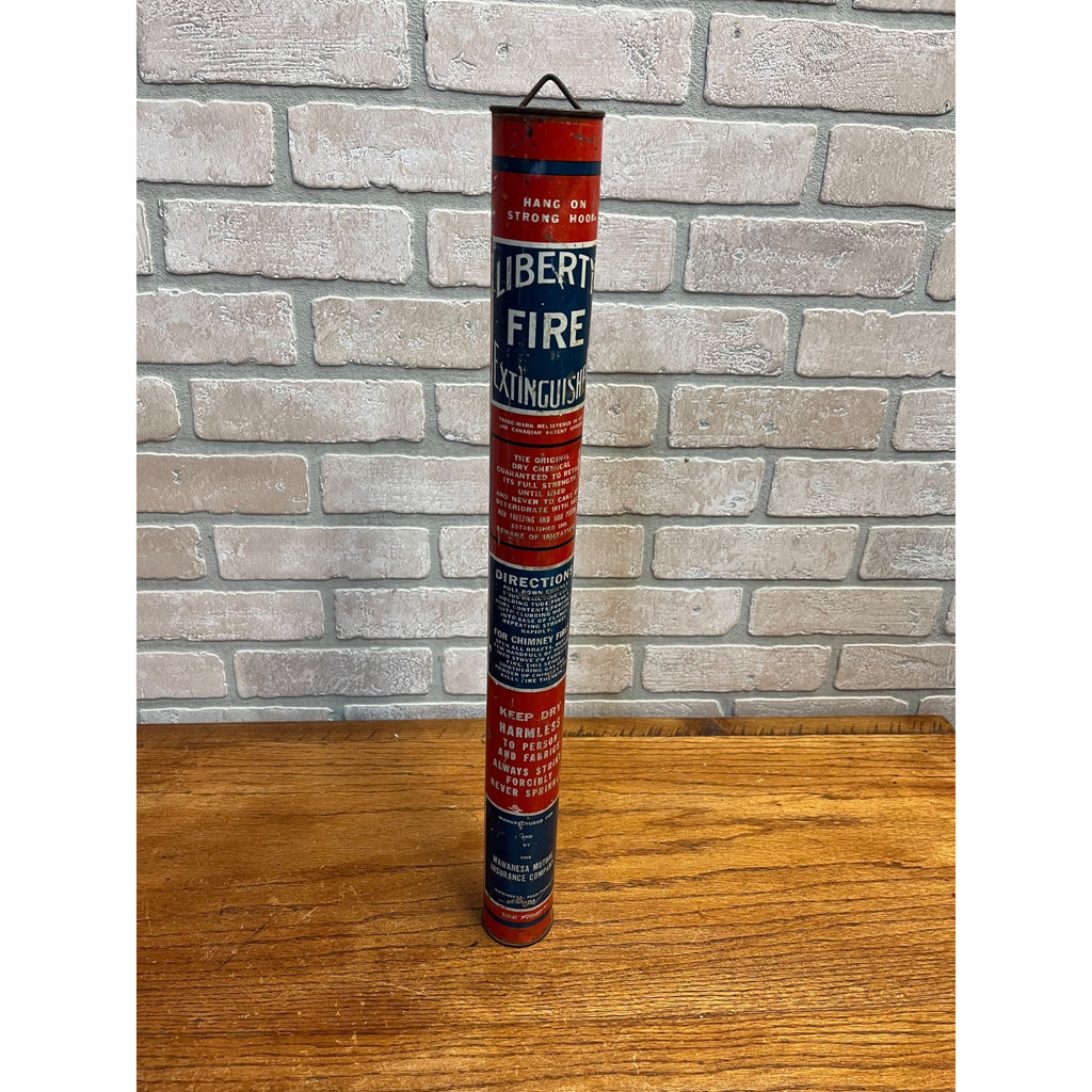 Antique Liberty Fire Extinguisher Wawanesa Insurance Dry Chemical 3 Pounds