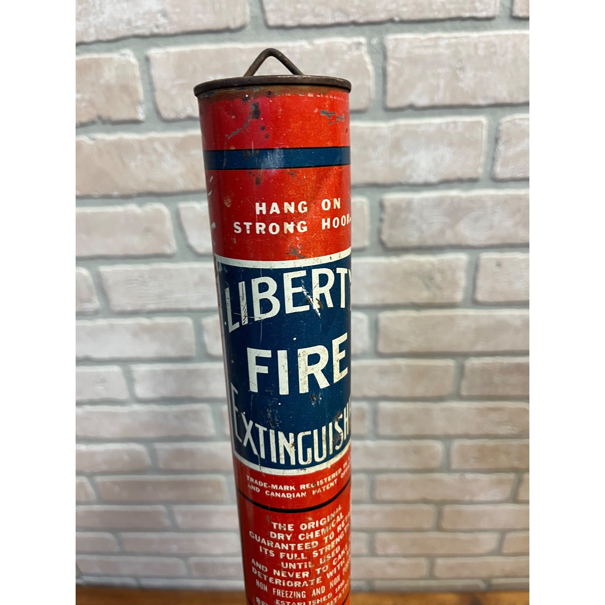 Antique Liberty Fire Extinguisher Wawanesa Insurance Dry Chemical 3 Pounds