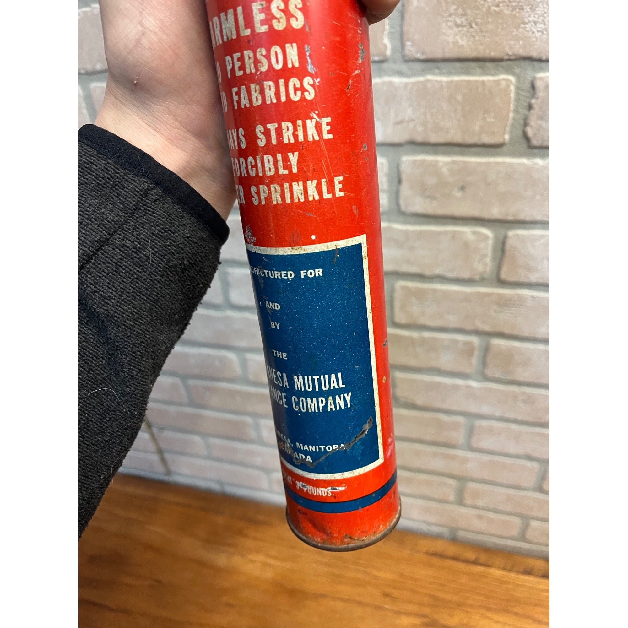 Antique Liberty Fire Extinguisher Wawanesa Insurance Dry Chemical 3 Pounds