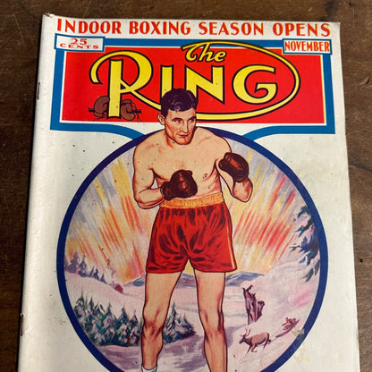 November 1938 The Ring Boxing Magazine - Gunnar Barlund Cover