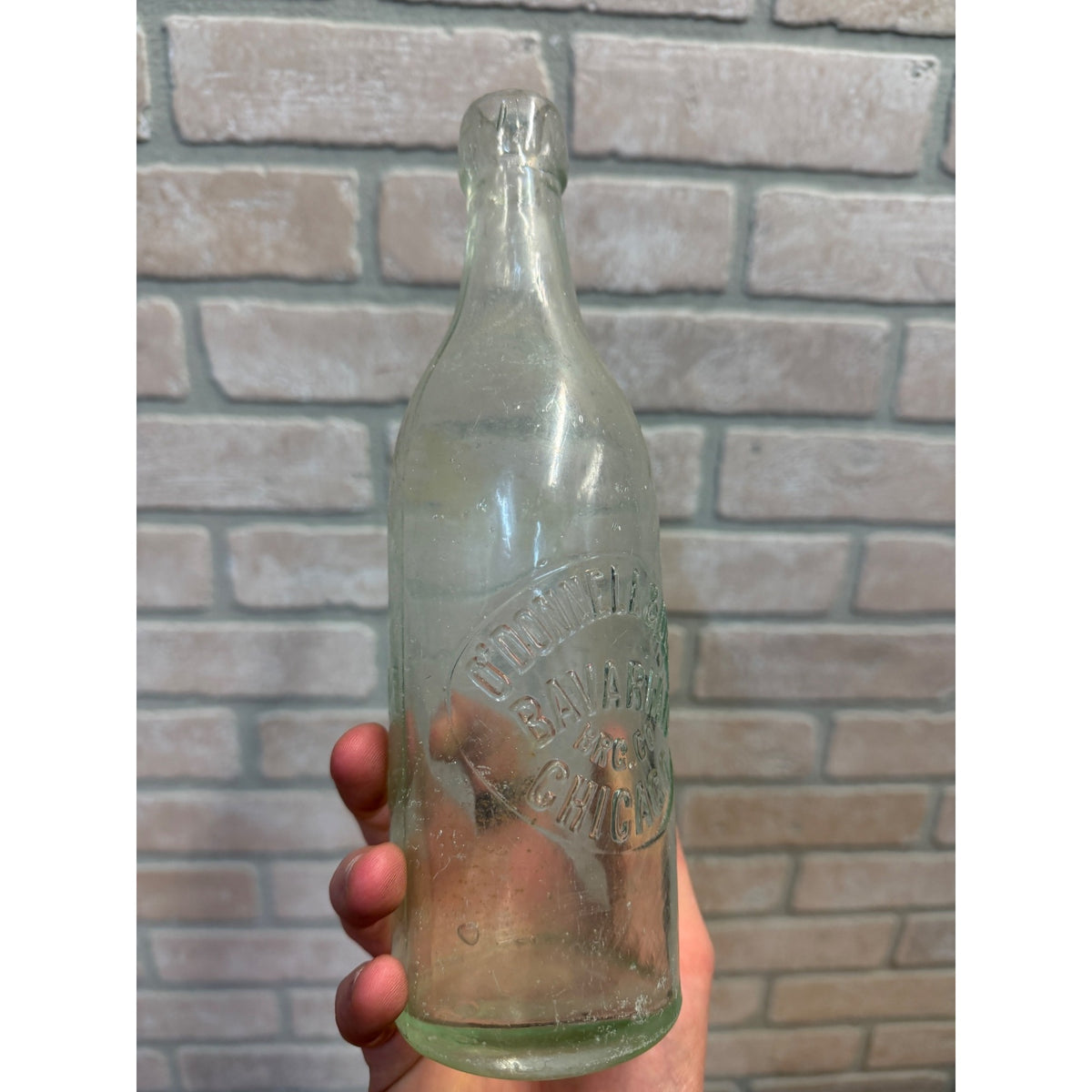 1890s O'Donnell & Duer Bavarian Brewing Pint Blob Beer Bottle Chicago